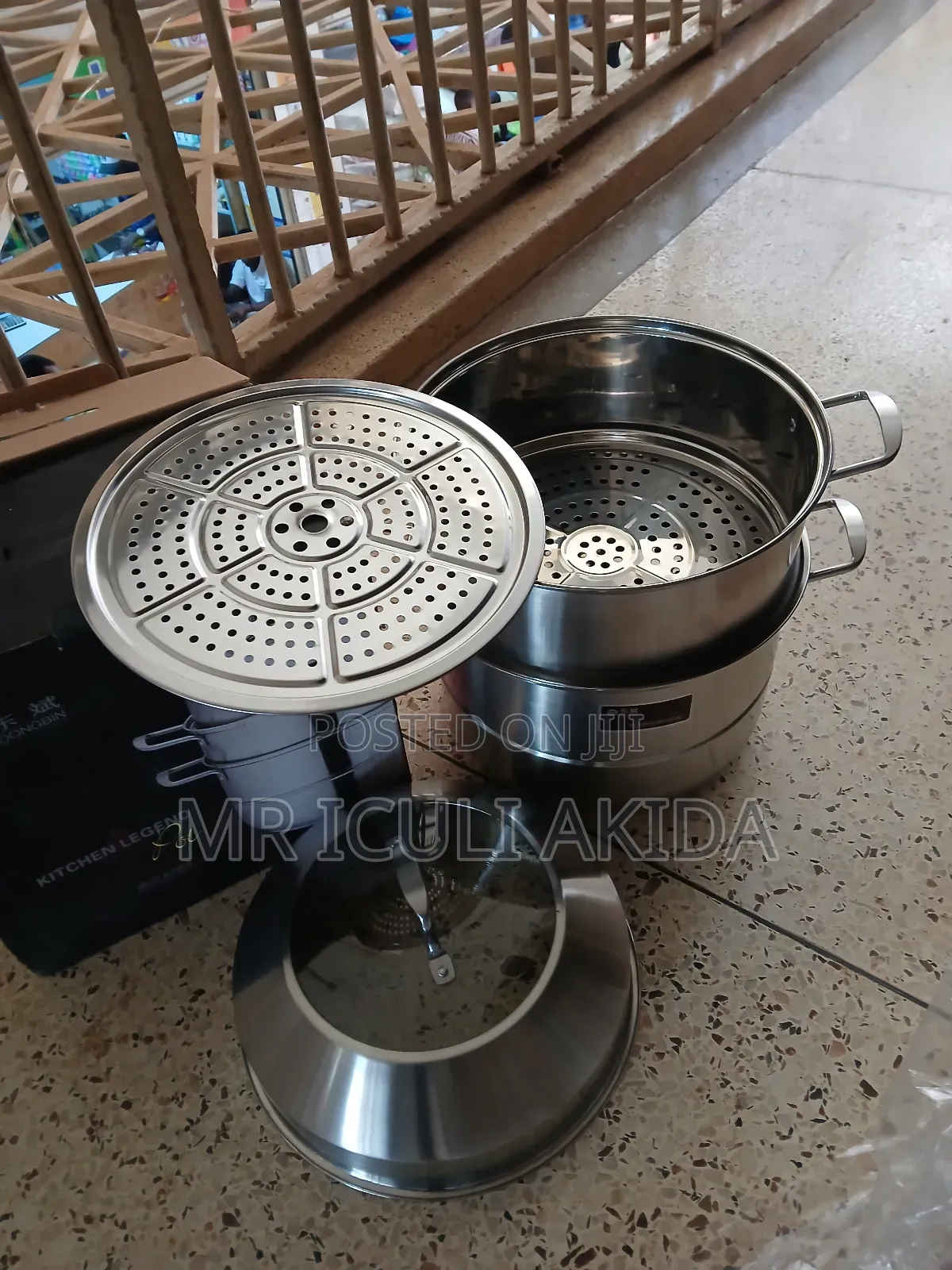 36cm Stainless Steel 3multi-Tier Food Steamer Pot(Non Electric)