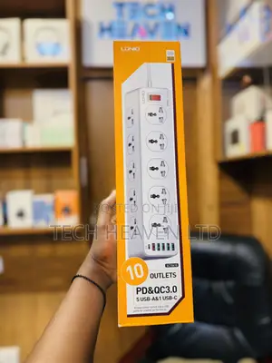10 Way Outlet Power Strip With Usb Charging Ports and Surge Protect