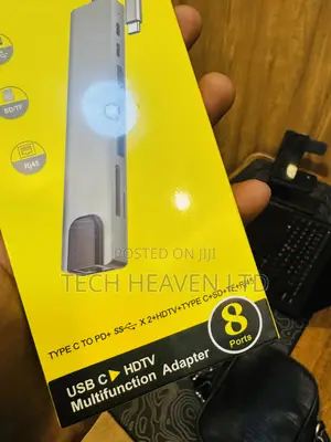 Type C Usb Hub 8 in 1 Adapter