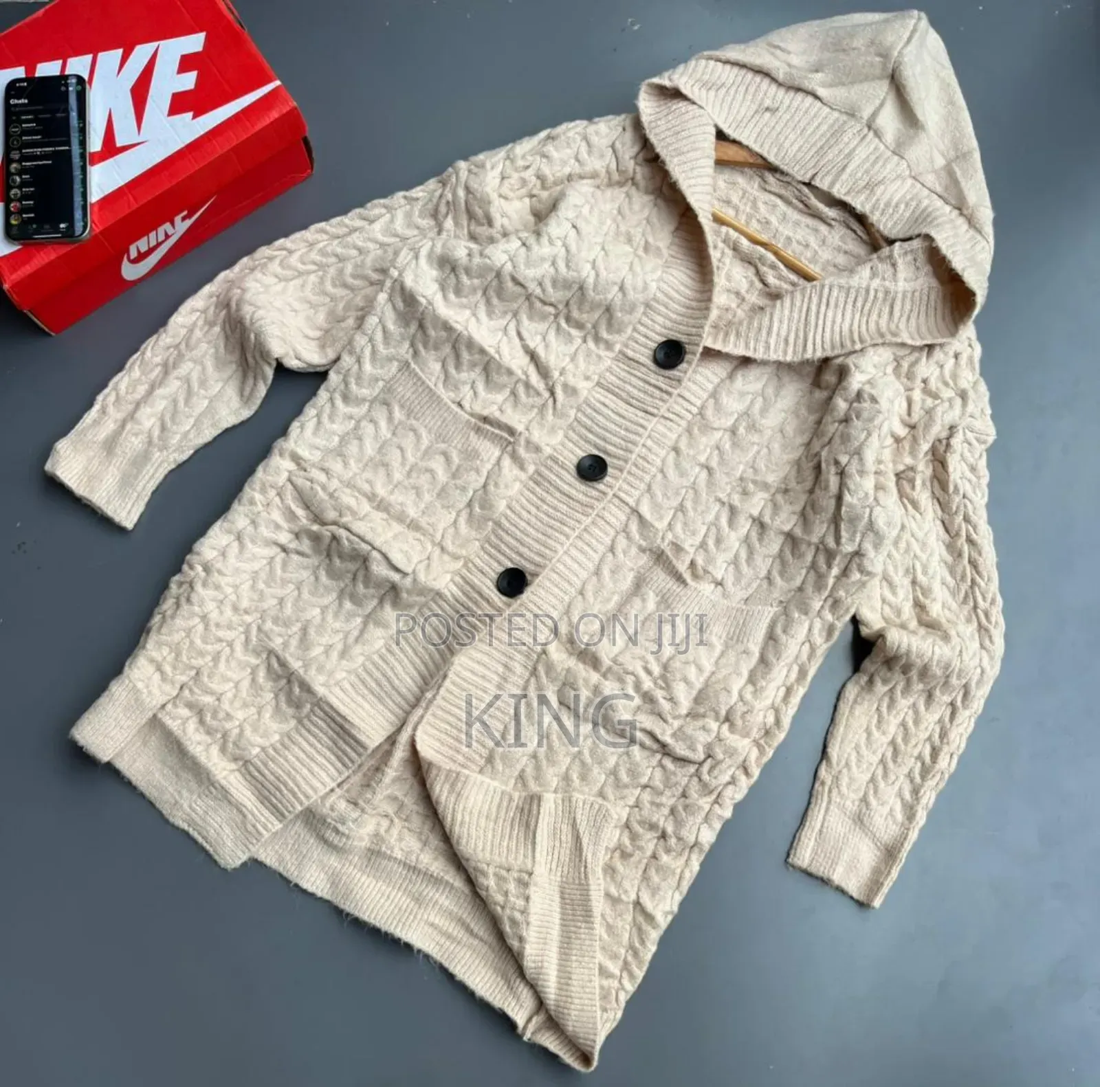 Hoodie Trench Cardigan