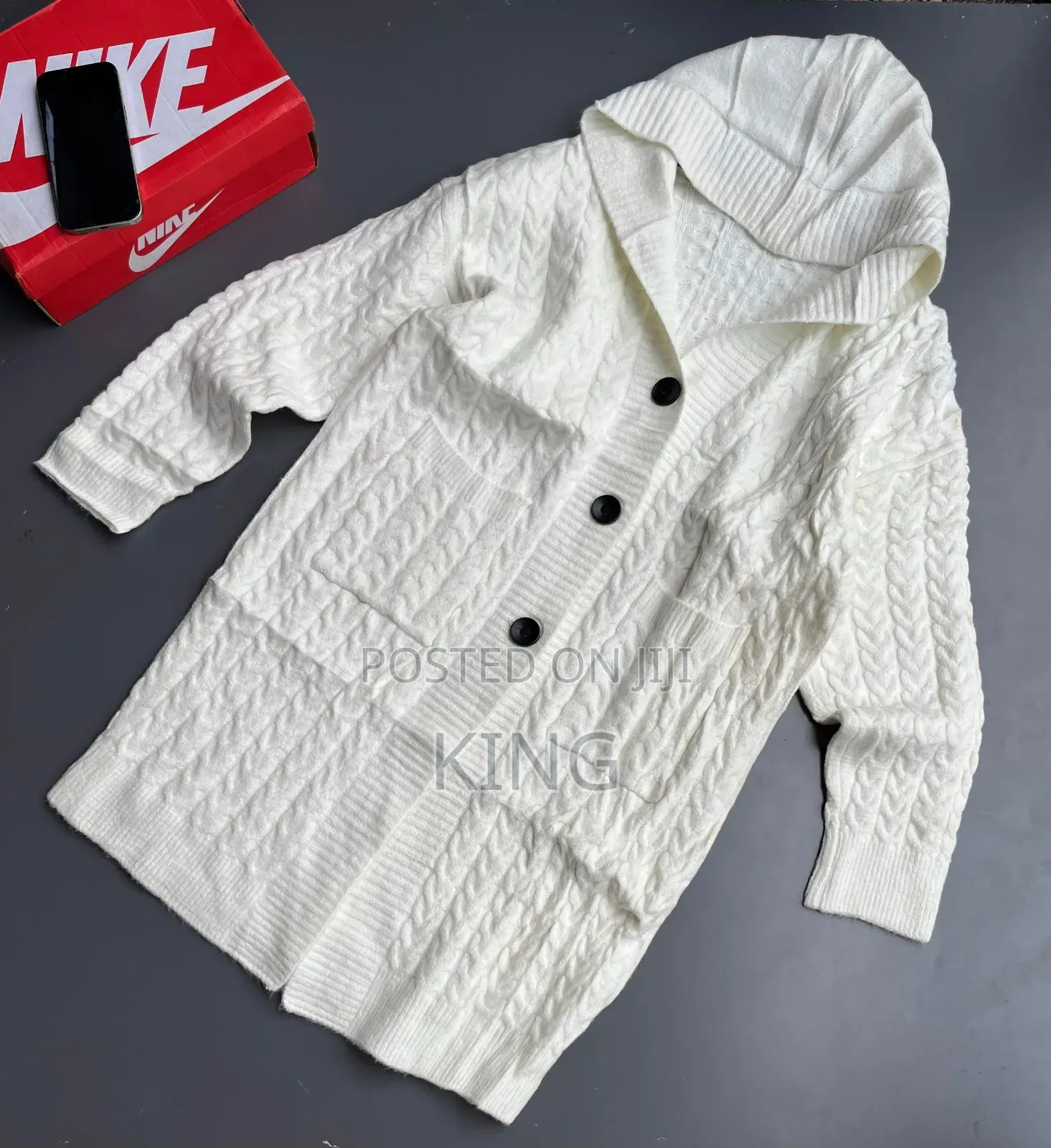 Hoodie Trench Cardigan