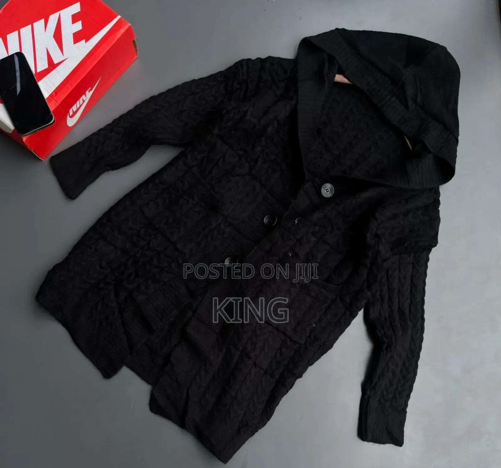 Hoodie Trench Cardigan