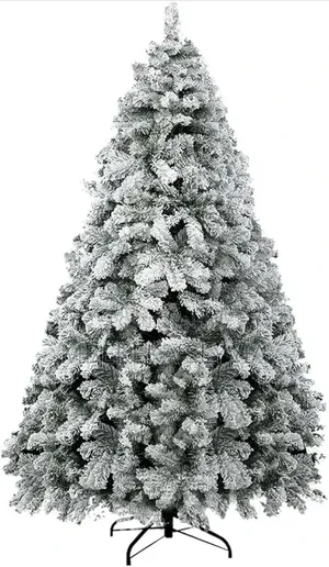 240cm/8ft Snow Christmas Tree/ Home Family Decor 2pkts Xmasballs Free