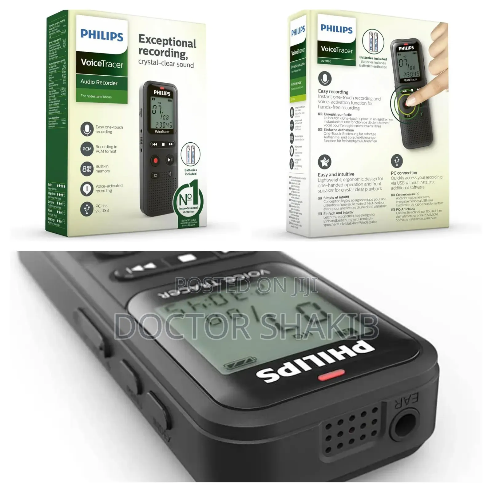 New Philips Voicetracer Dvt1160 Audio Recorder
