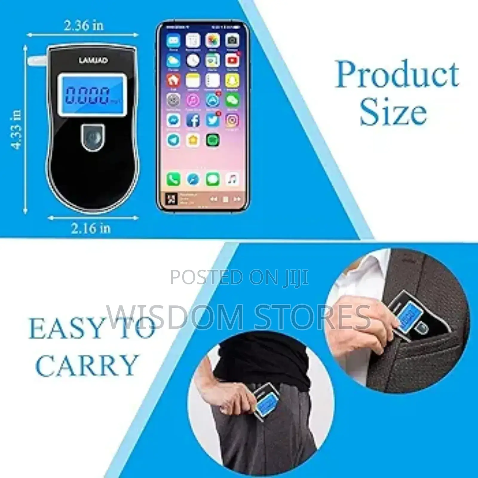 Professional Alcohol Tester With 5 Mouthpiece
