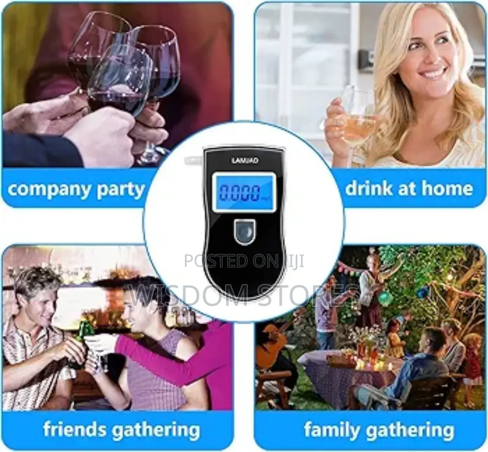 Professional Alcohol Tester With 5 Mouthpiece