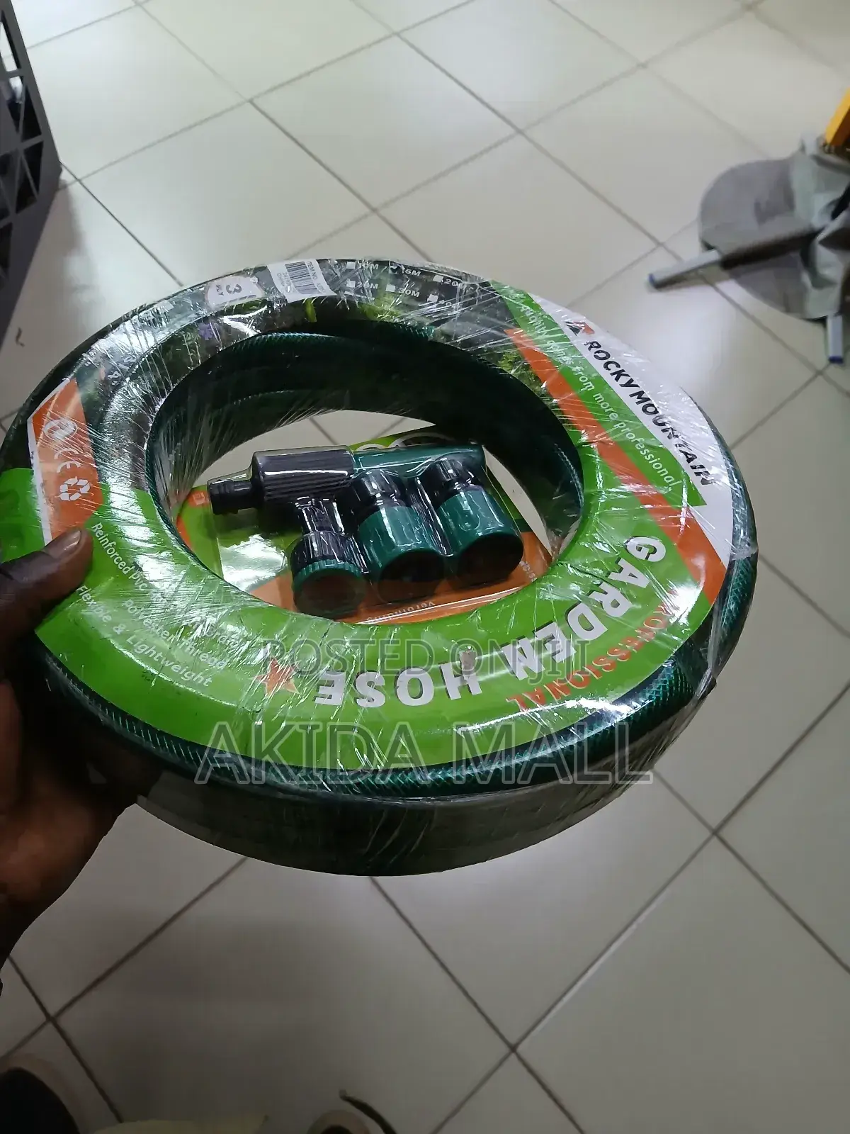 15mtrs 1⁄2inch PVC Reinforced Hose Pipe WTH Connector Presure Nozzle