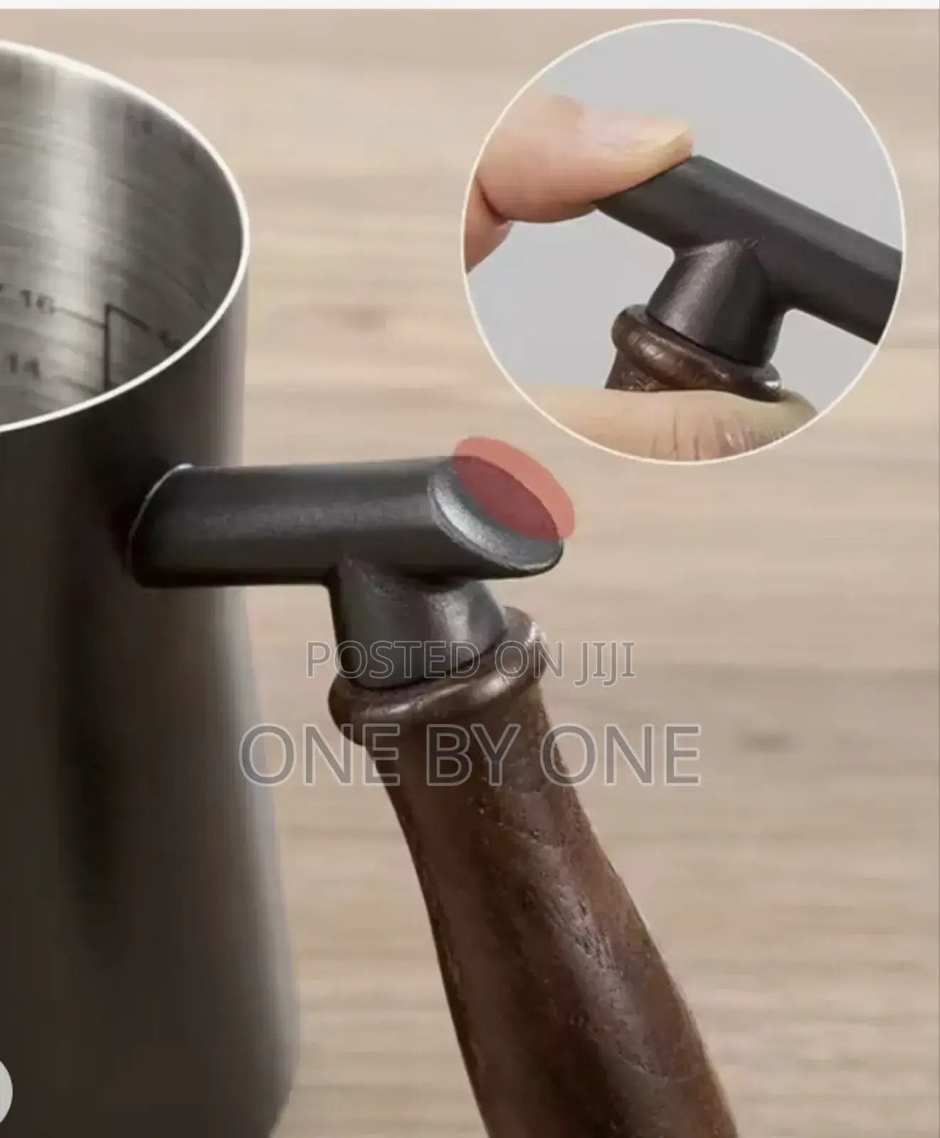 Steel Wooden Handle Coffee Pot Swan Neck Kettle Coffee Maker.