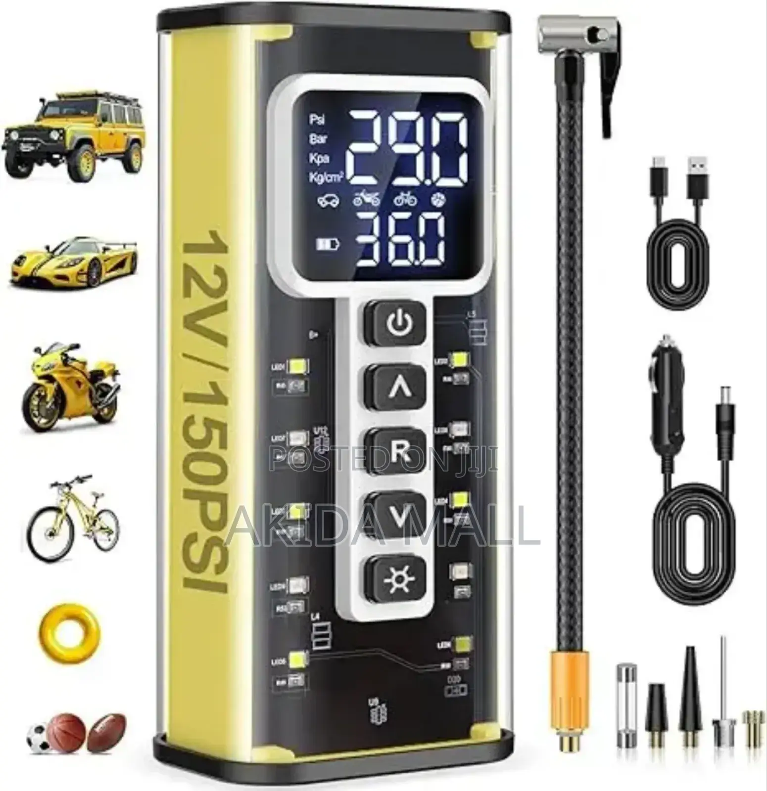 12v Portable Tire Inflator, Which Is a Compact,Air Compressor