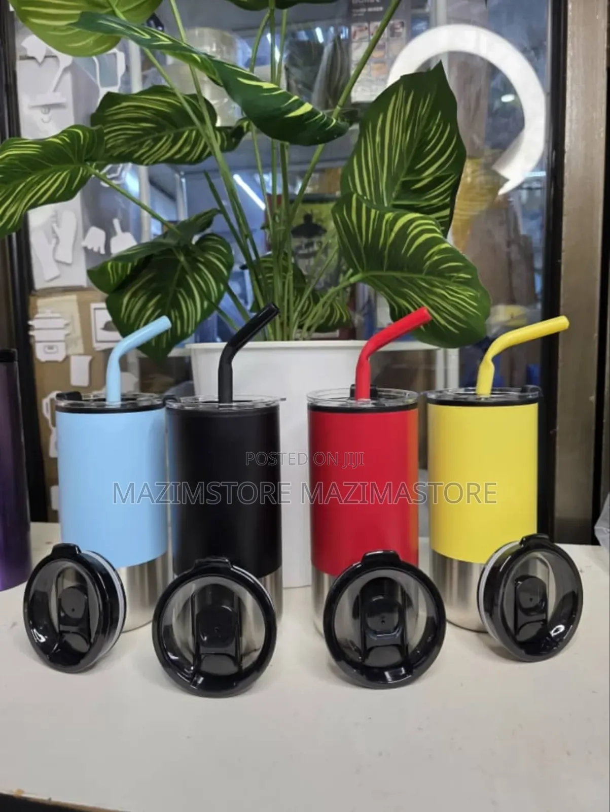 Portable Sublimation Tumblers With Lide and Straws in Vairous Colors