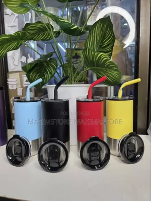 Portable Sublimation Tumblers With Lide and Straws in Vairous Colors