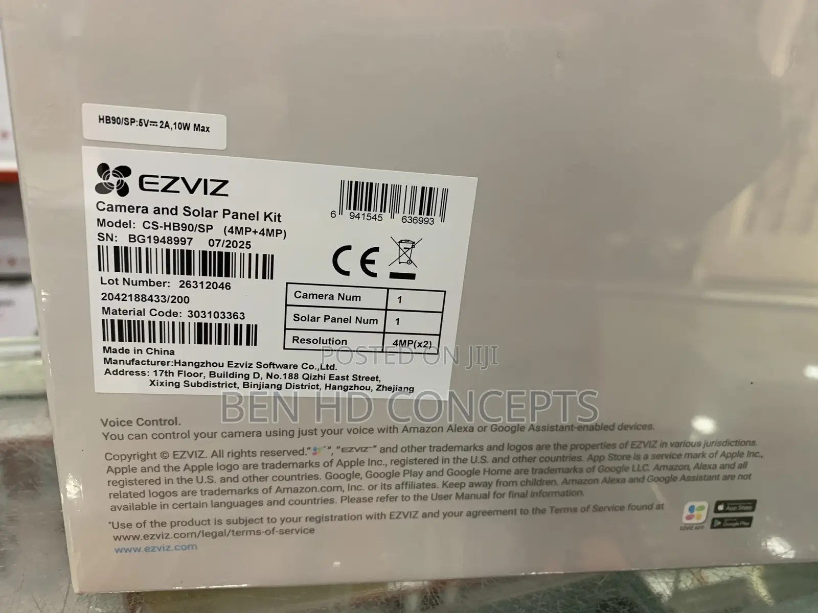 CCT Camera Ezviz Hb90 + Smart Home Solar Camera