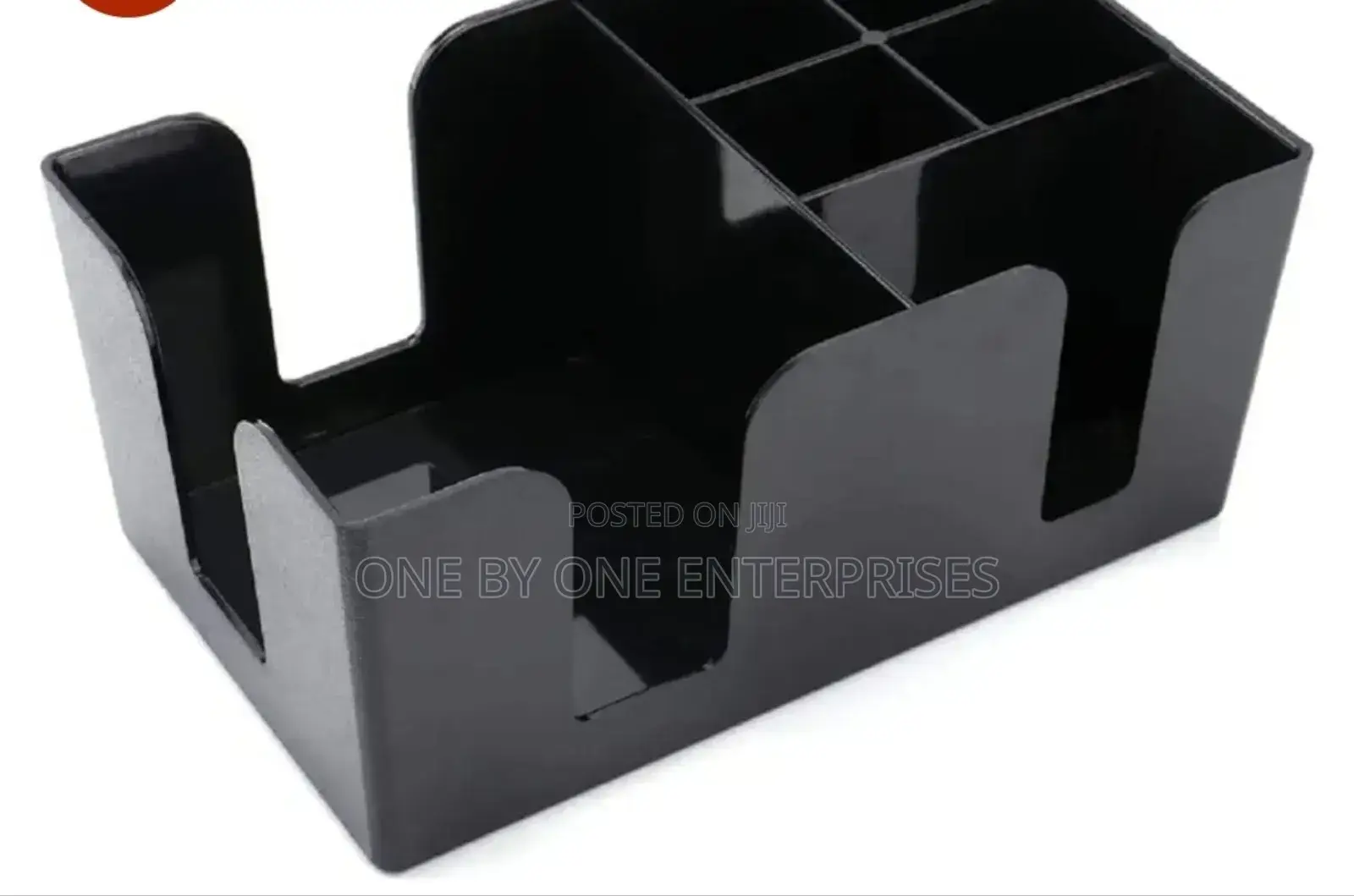 Bar Caddy Organizer With 6 Compartment of Napkin and Straw Holder .