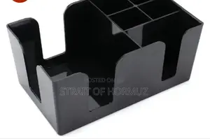 Bar Caddy Organizer With 6 Compartment of Napkin and Straw Holder .