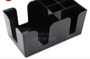 Bar Caddy Organizer With 6 Compartment of Napkin and Straw Holder .