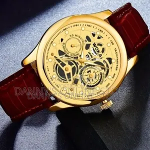 Skull Quartz Watch For Men Women, Business Fashion Analog Pu Leather
