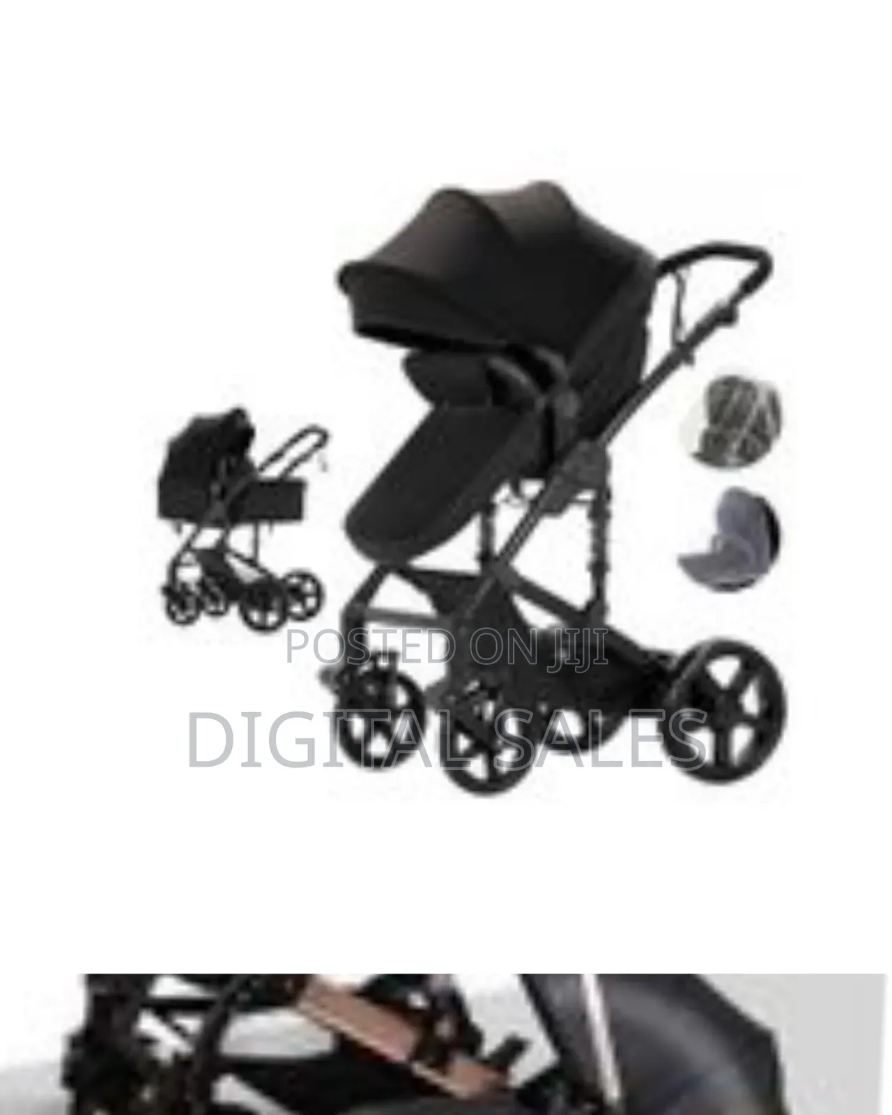 2 in 1 Baby Bassinet Stroller, Convertible Foldable Standard Stroller,