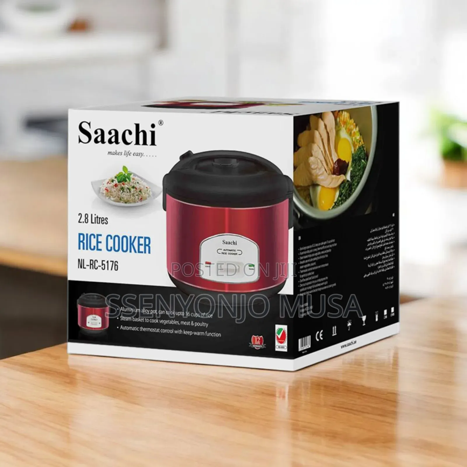 Saachi 2.8l Automatic Rice Cooker Nl-Rc-5176 - Steam Basket