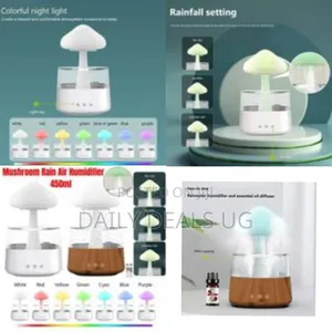 Mushroom Motion Sensor Rain Dripping Cloud Humidifier Night Light