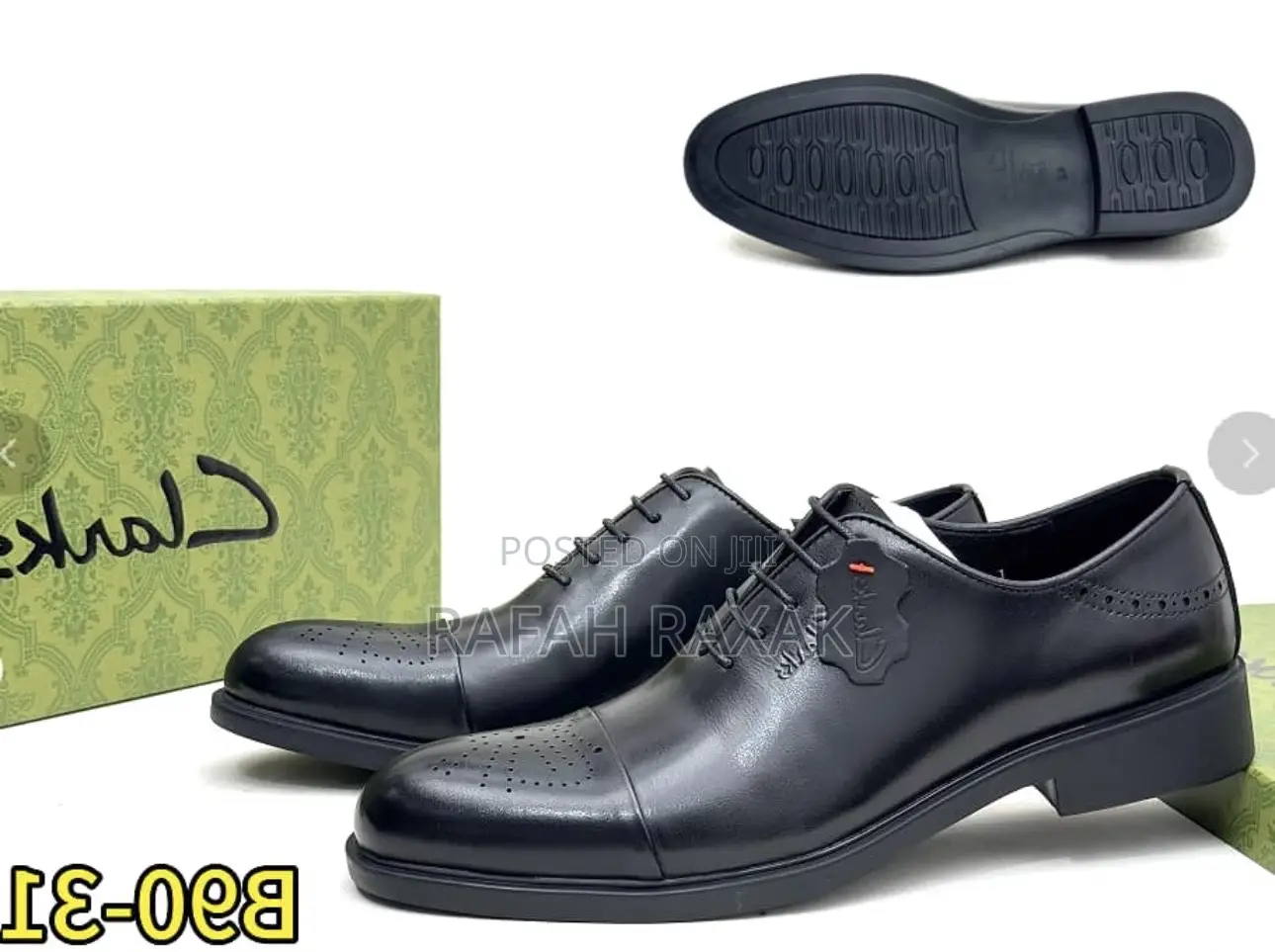 Original Men’S Black Clarks Formal/Gentle Office Shoes