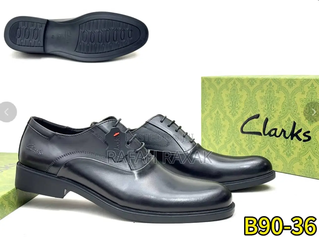 Classic Men’S Black Clarks Formal Leather Oxford Shoes