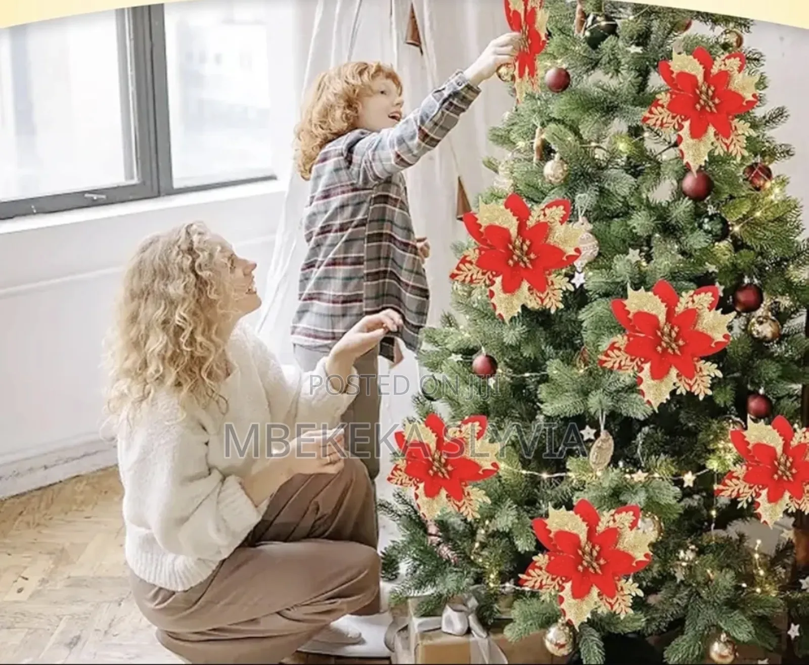 Christmas Tree Decoration/Beautiful Christmas Flowers Home Decoration