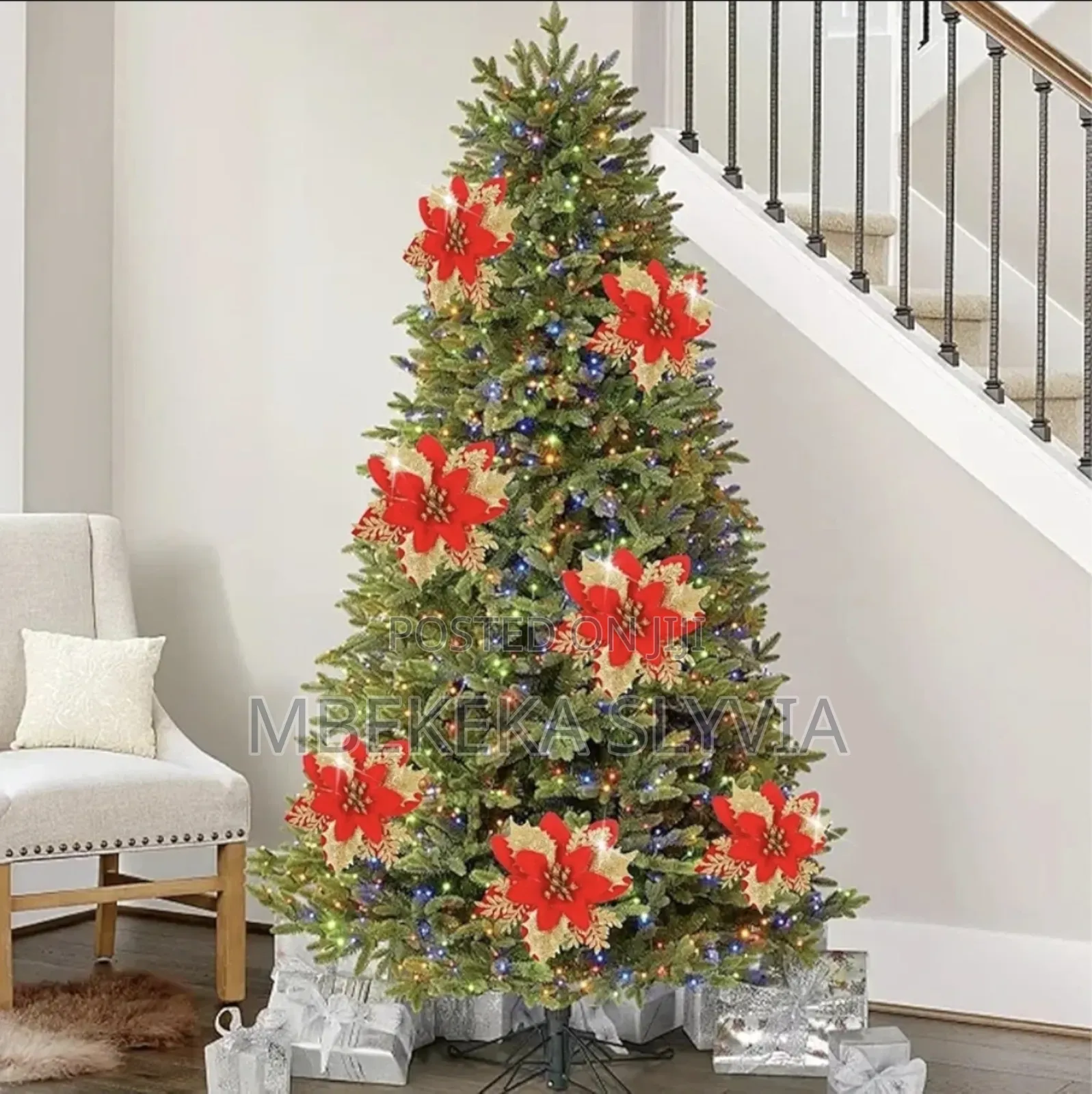 Christmas Tree Decoration/Beautiful Christmas Flowers Home Decoration