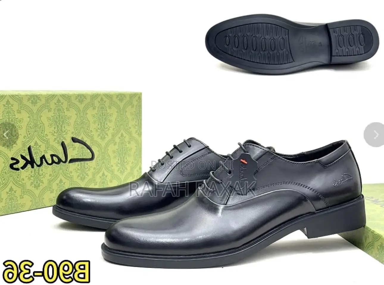 Classic Men’S Black Clarks Formal Leather Oxford Shoes