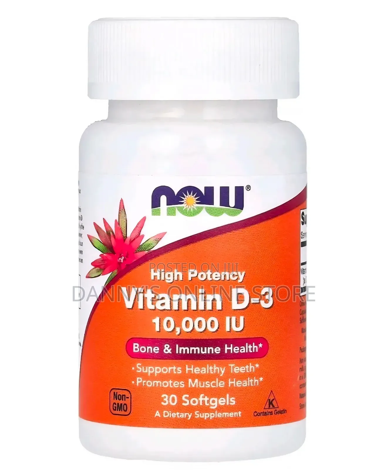 Now Vitamin D-3, High Potency, 10,000 Iu, 30 Softgels