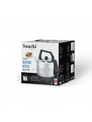 Saachi Mk-7743 3l Electric Kettle-Rapid Boil-Stainless Steel