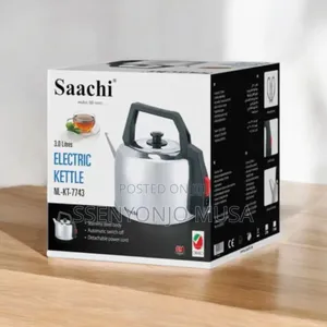 Saachi Mk-7743 3l Electric Kettle-Rapid Boil-Stainless Steel