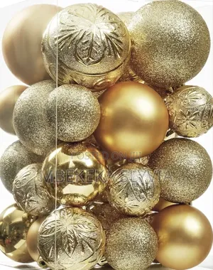 Gold Christmas Balls/24pcs Christmas Ball Ornament Home Decoration