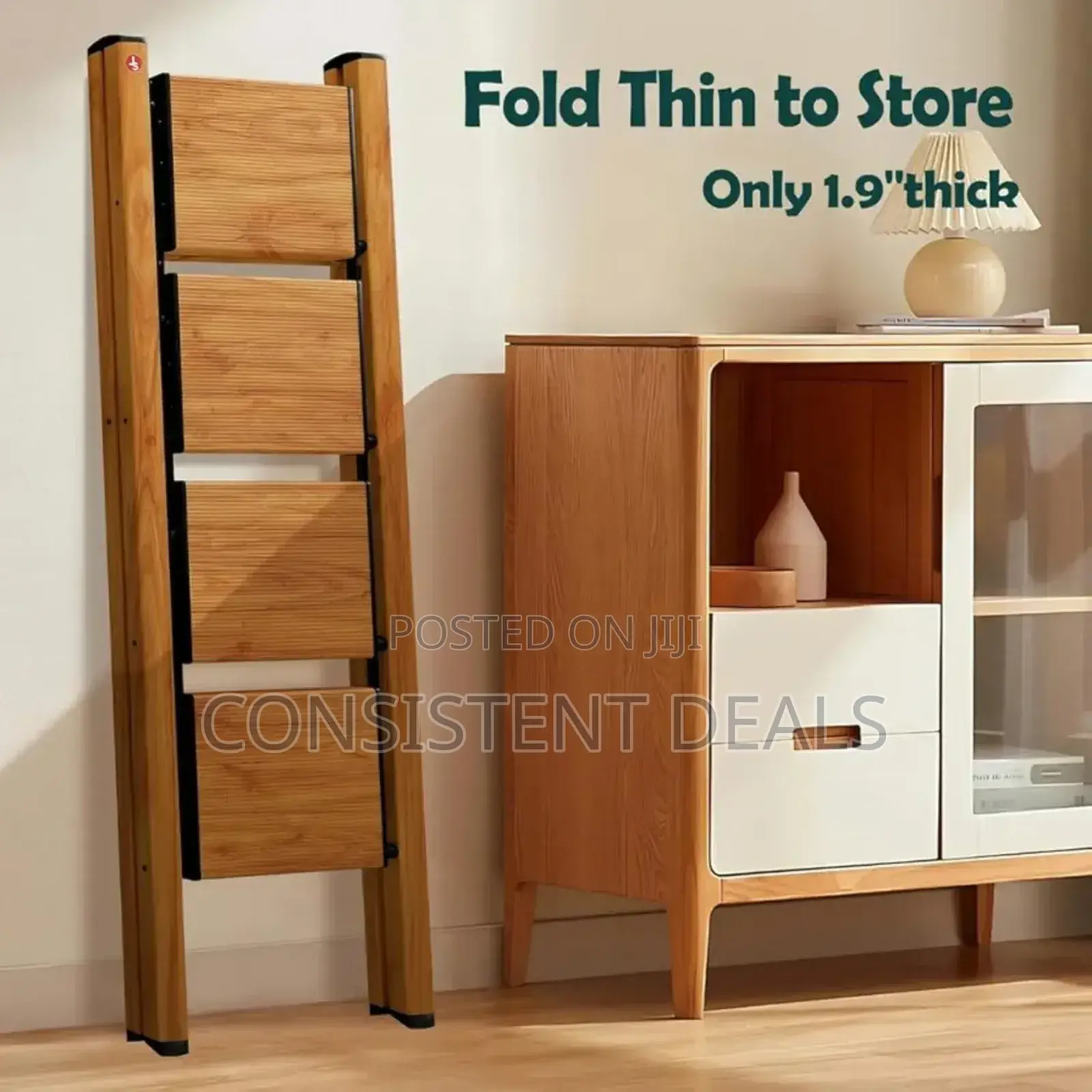 4 Step Non Slip Foldable Portable Step Ladder