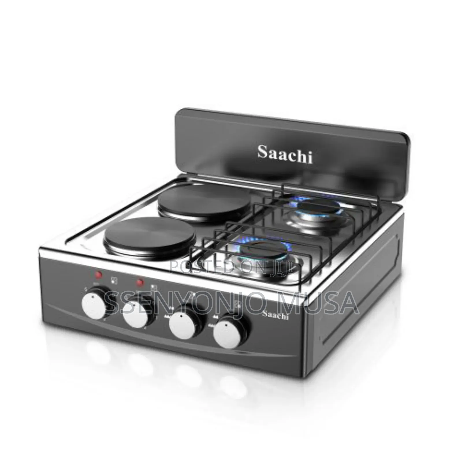 Saachi Nl-Gas-5257 4 Burner Gas Stove With Hot Plate -