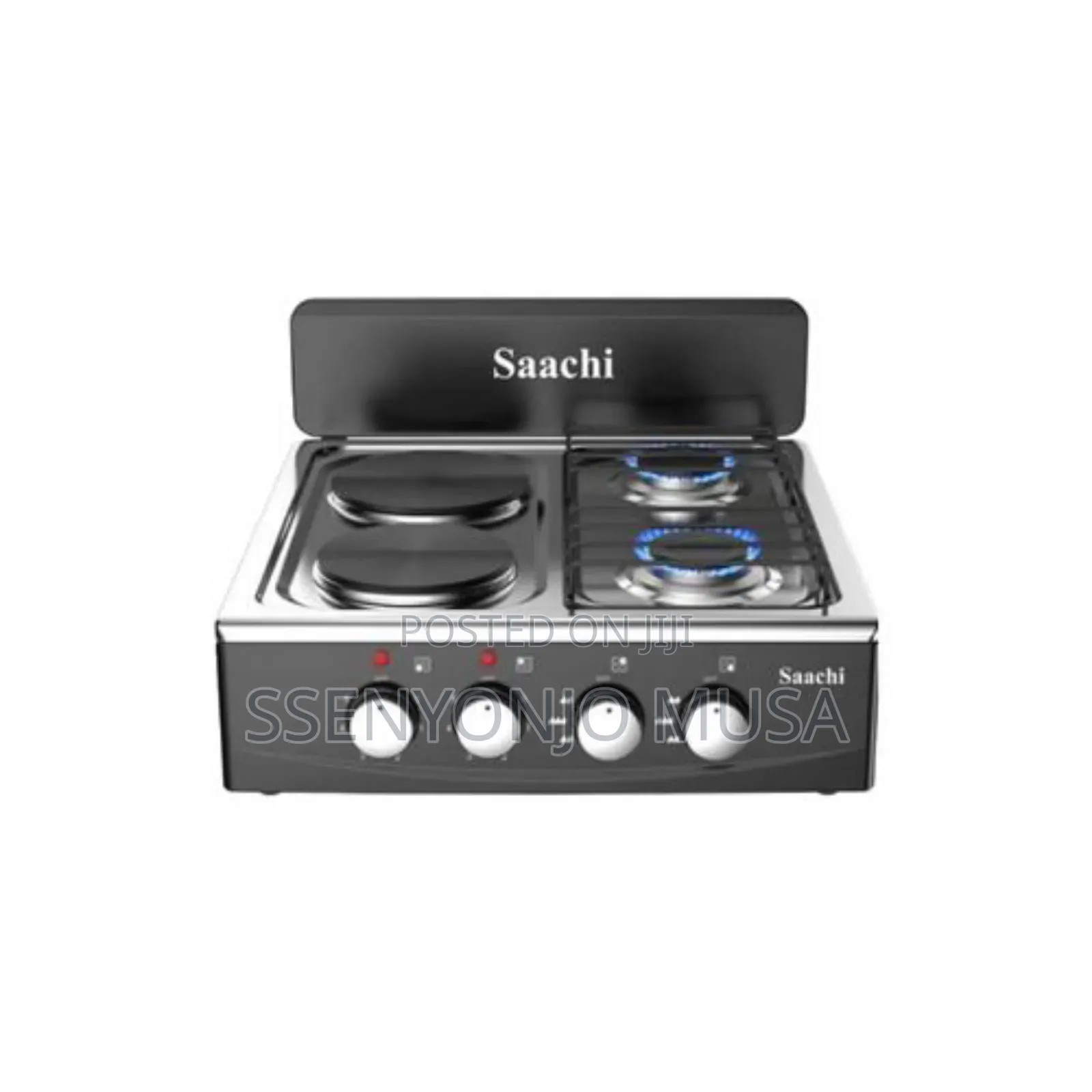 Saachi Nl-Gas-5257 4 Burner Gas Stove With Hot Plate -