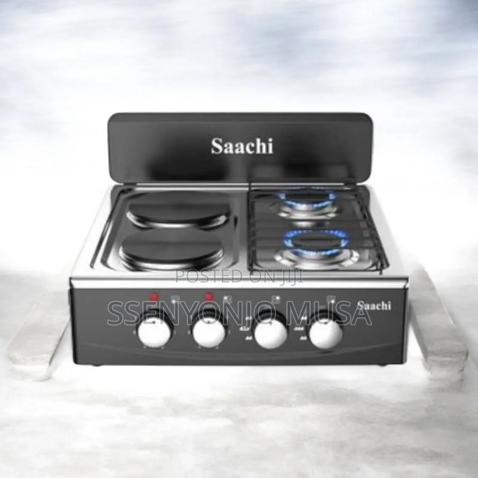 Saachi Nl-Gas-5257 4 Burner Gas Stove With Hot Plate -