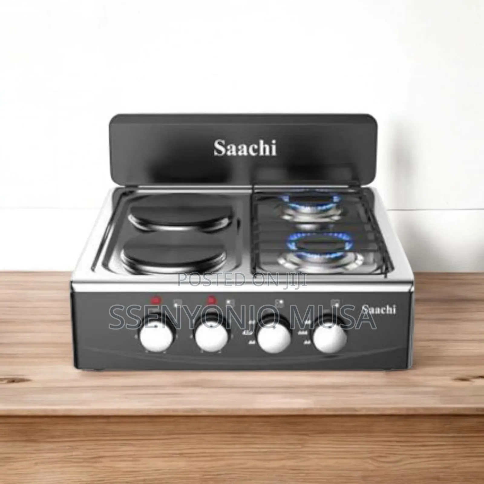 Saachi Nl-Gas-5257 4 Burner Gas Stove With Hot Plate -