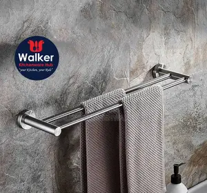 Double Layer Towel Holder Rack Stainless Steel