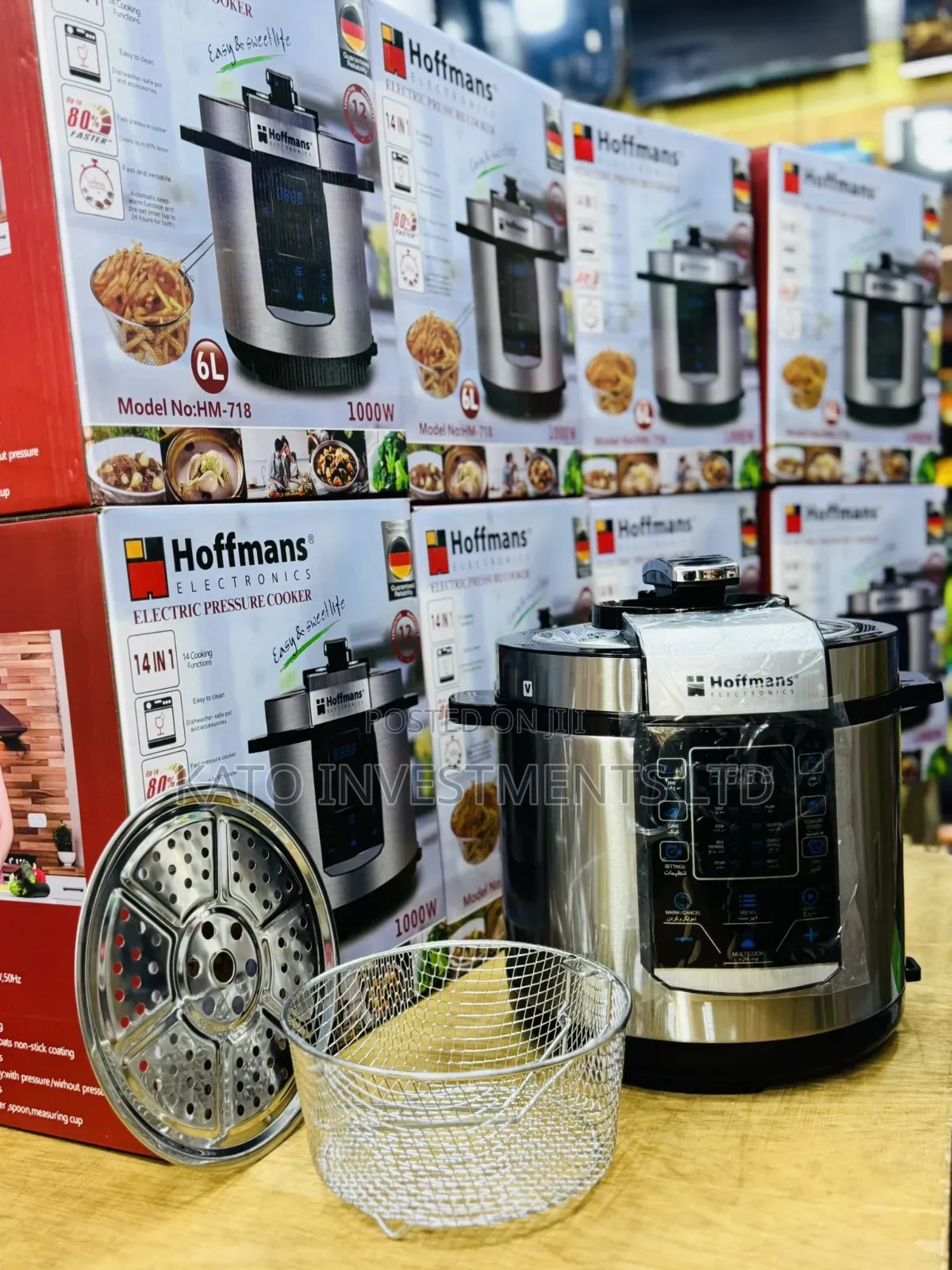 6l Hoffmans Electric Pressure Cooker With Fryer Steamer