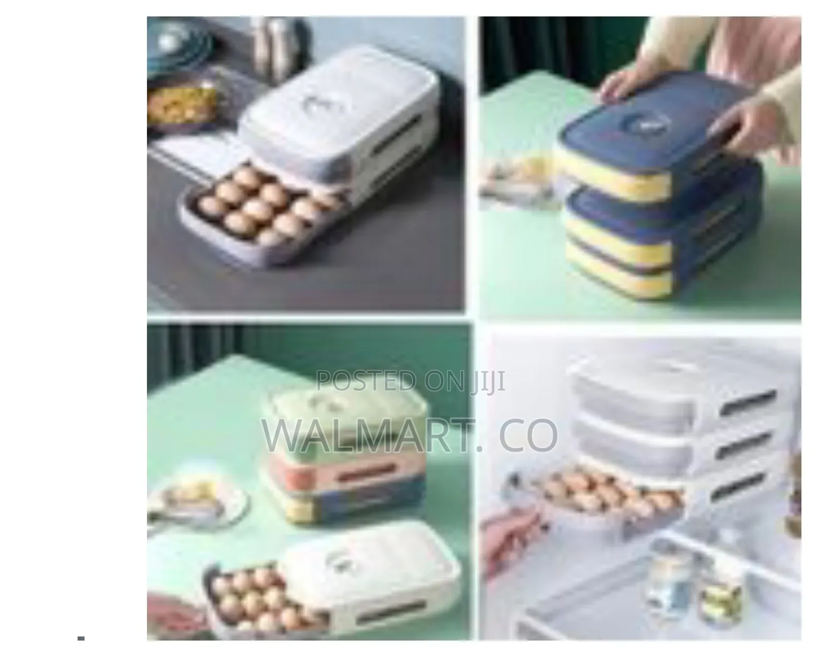 1 Pc 20 Egg Tray Storage Box Auto Scrolling Drawer Holde