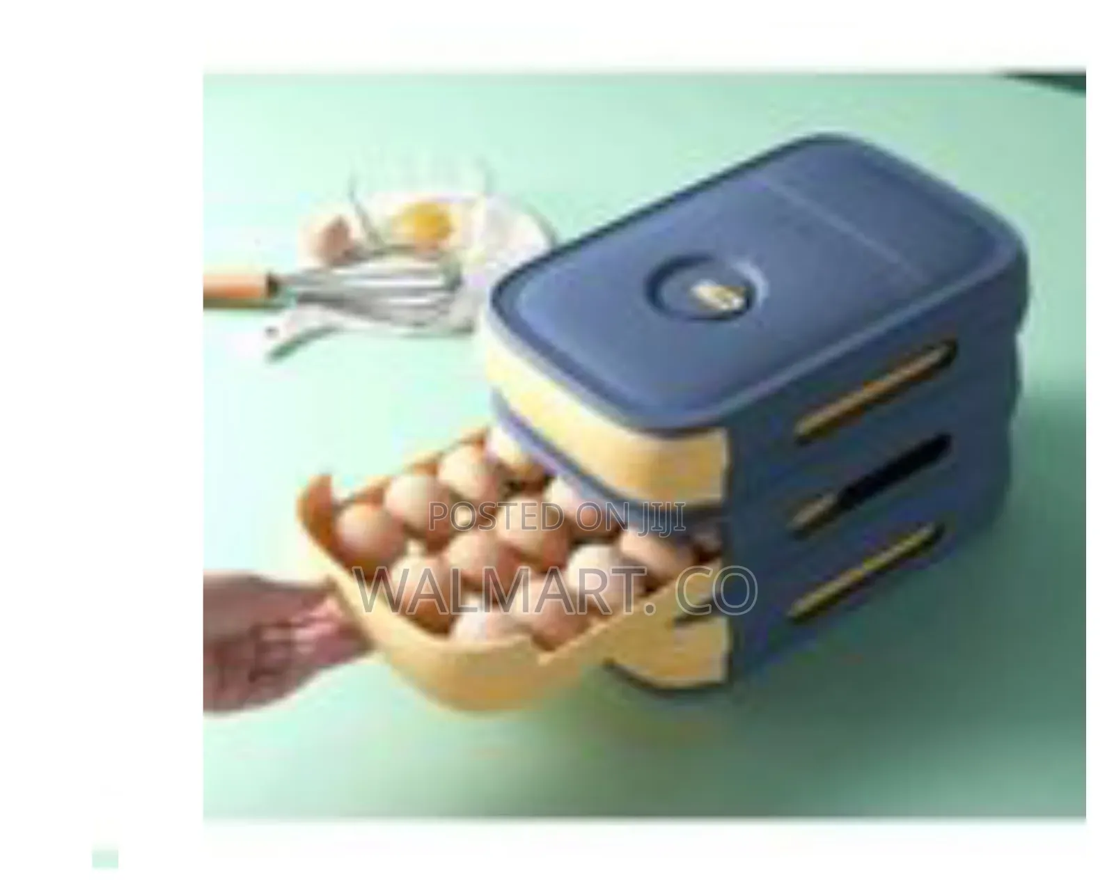 1 Pc 20 Egg Tray Storage Box Auto Scrolling Drawer Holde