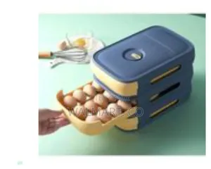 1 Pc 20 Egg Tray Storage Box Auto Scrolling Drawer Holde