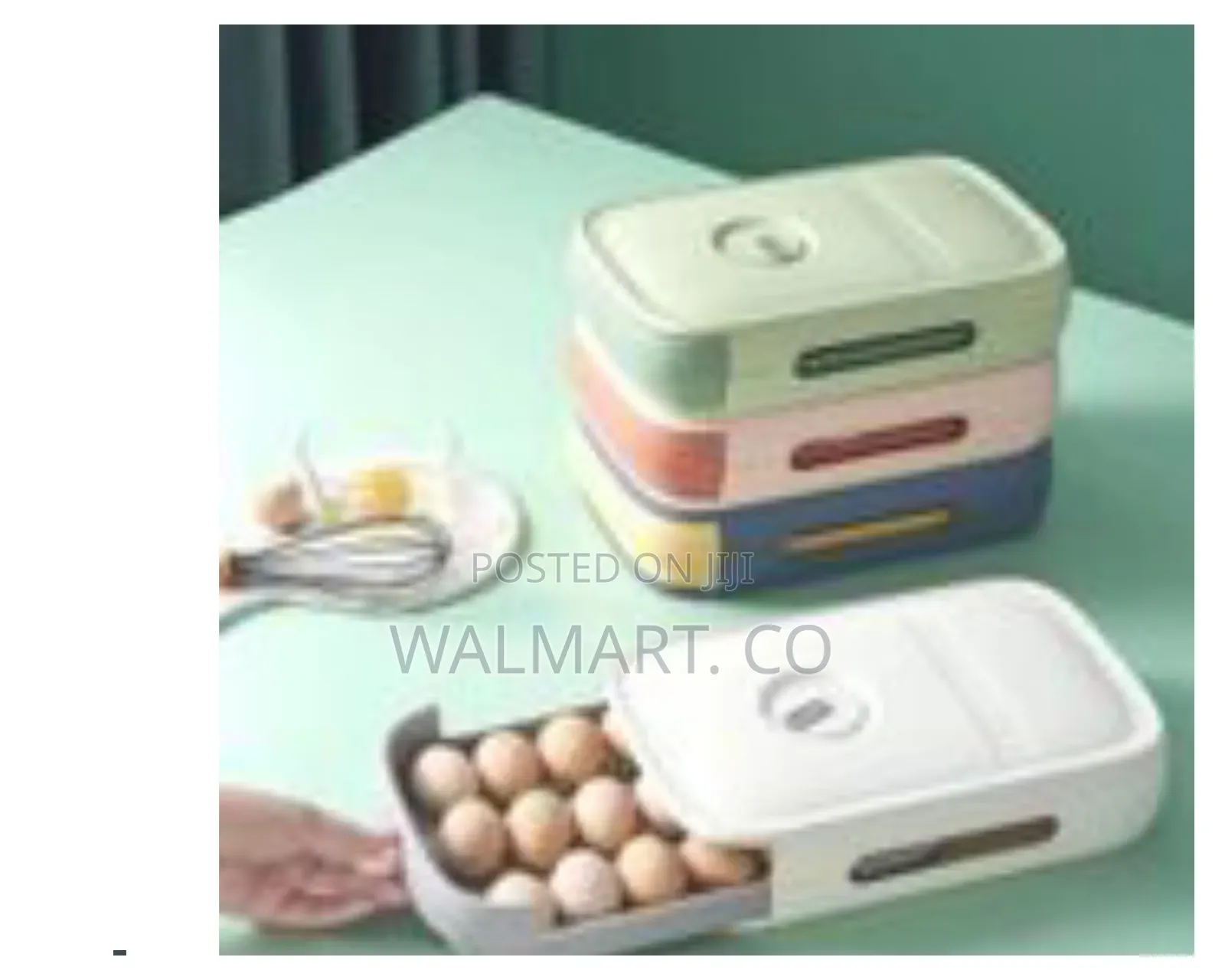 1 Pc 20 Egg Tray Storage Box Auto Scrolling Drawer Holde