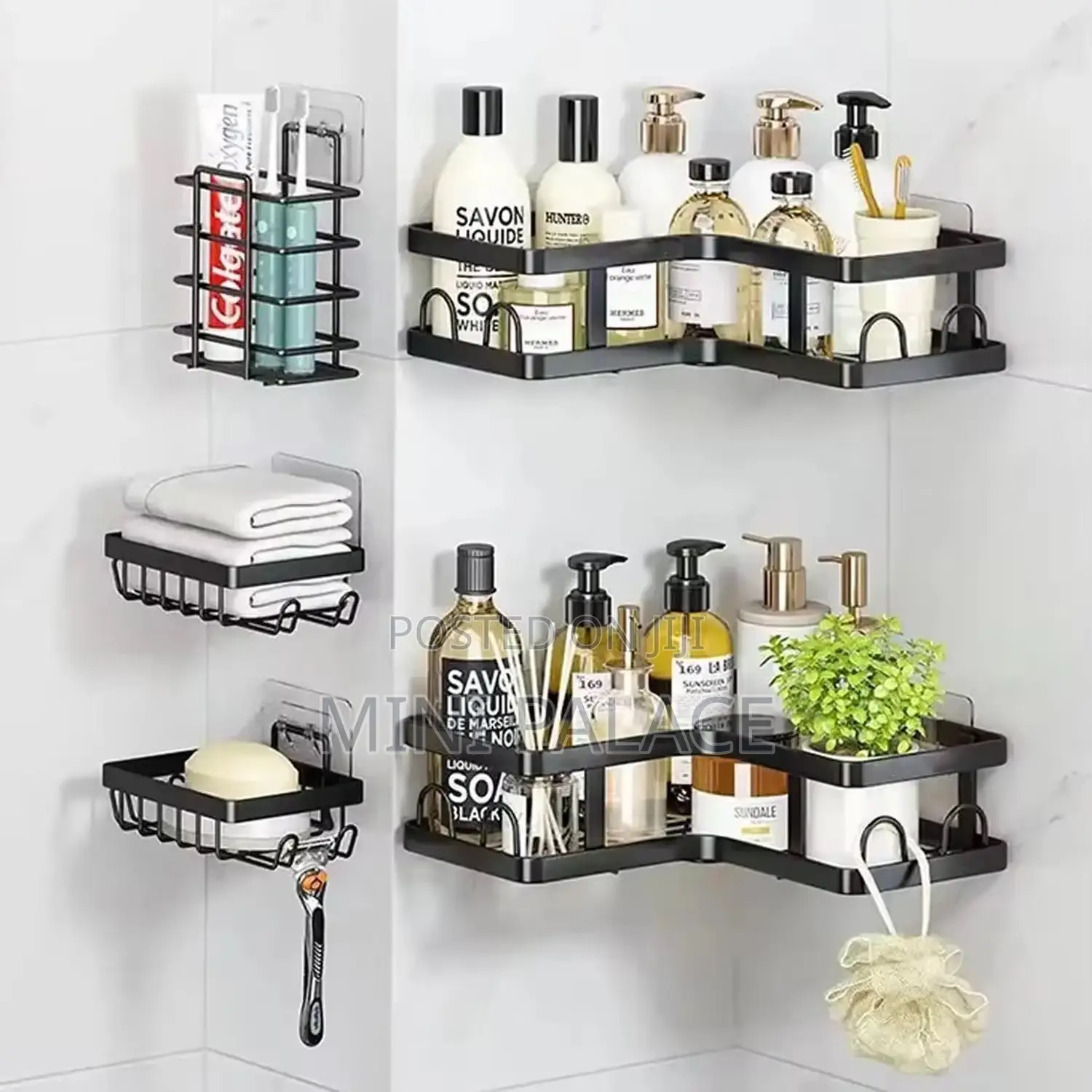 5pc Set Shower Shelves