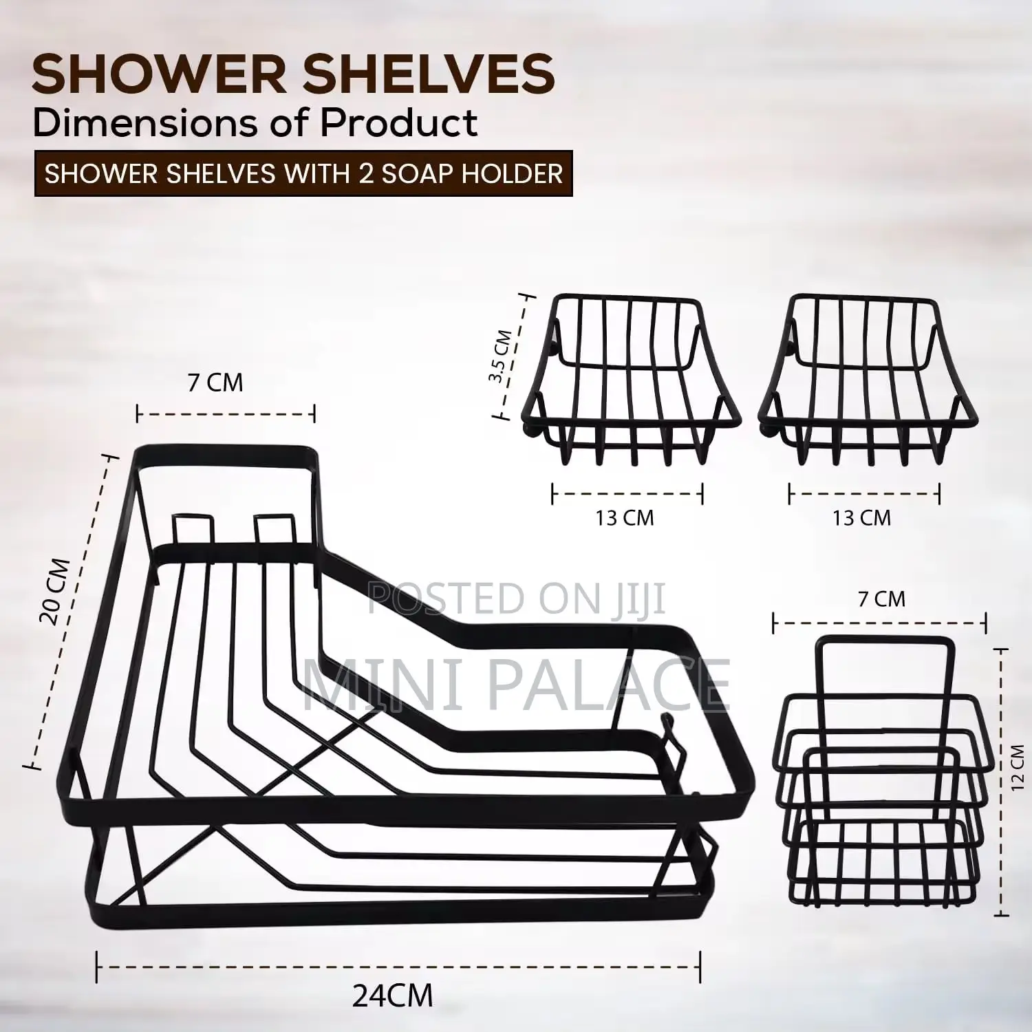 5pc Set Shower Shelves