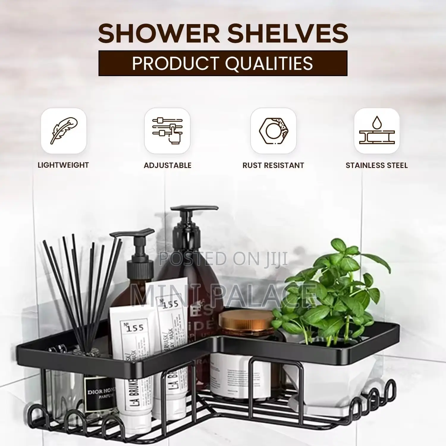 5pc Set Shower Shelves