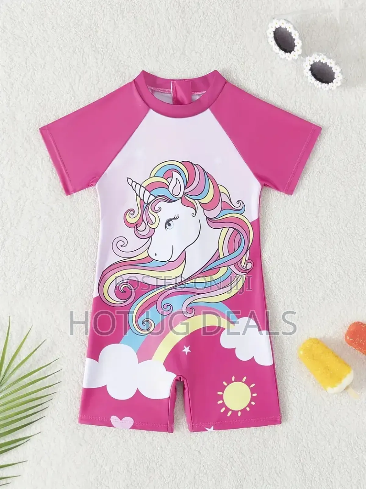 Girls Cute Children One Piece Swimsuit 3 To 7 Years - Multicolor