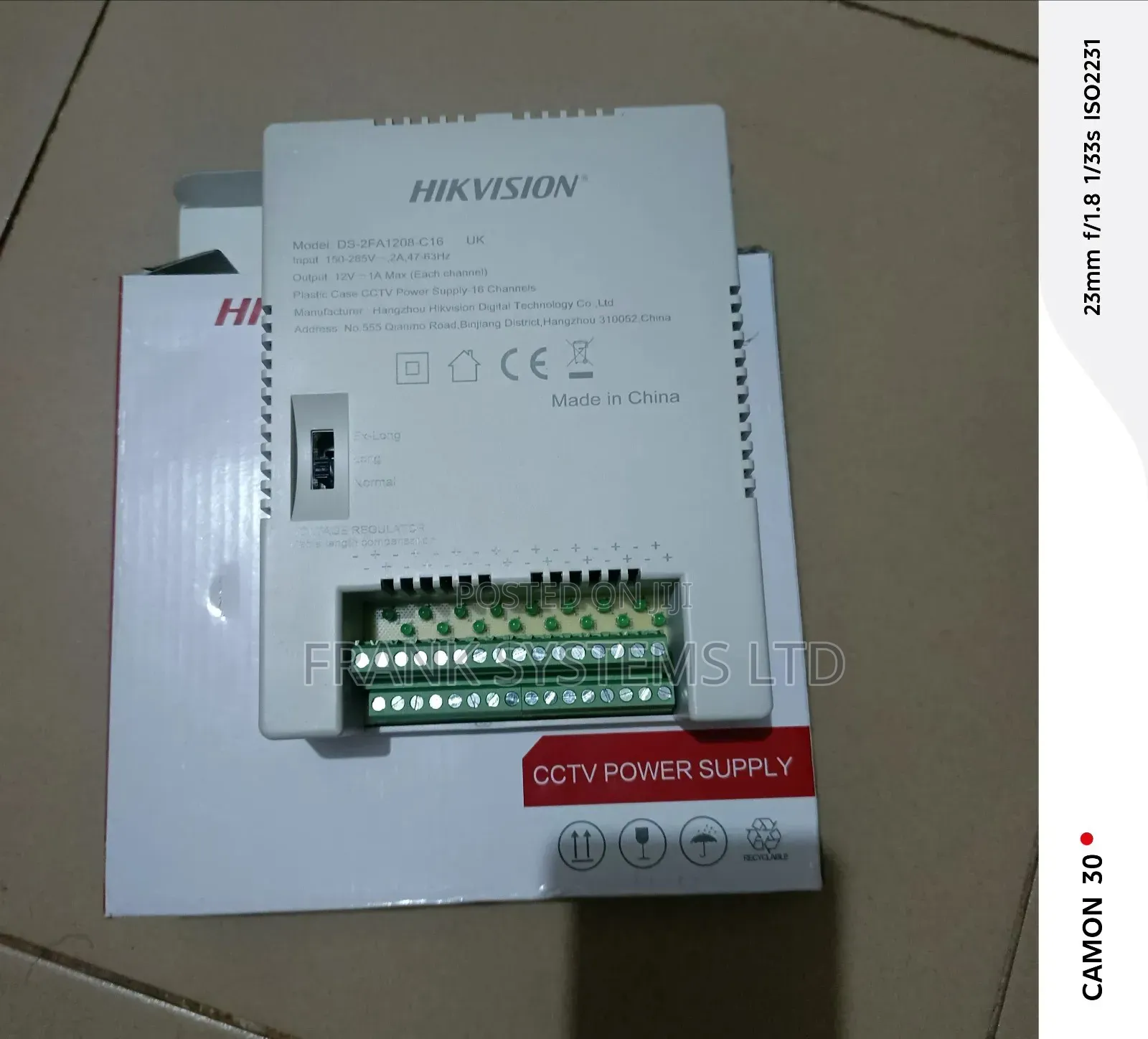 Power Supply Hik Vision 16 Ch
