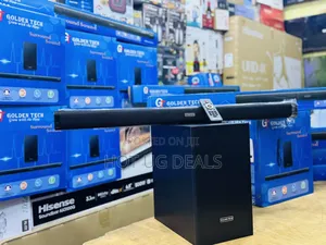 Golden Tech Soundbar And Wireless Subwoofer With Deep Bass