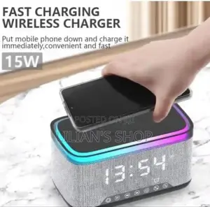 Multifunction Bluetooth Speaker Alarm Clock Wireless Charger